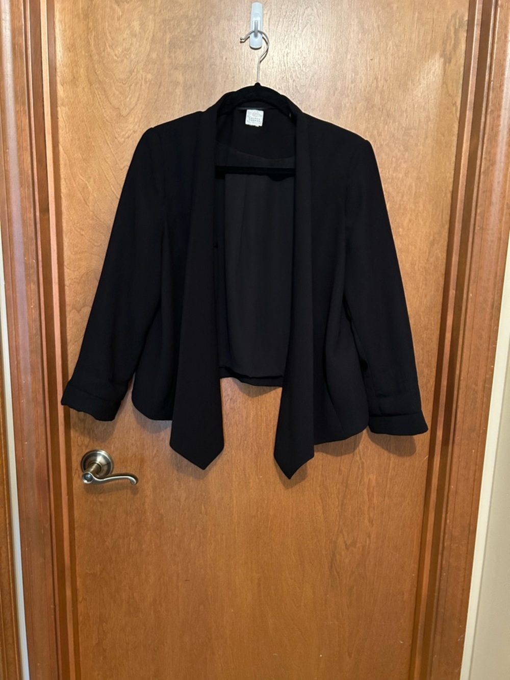 LC Lauren Conrad Black Draped Open-Front Blazer size xl